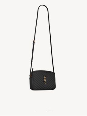 Saint Laurent Black Quilted Camera Crossbody with Silver YSL Hardware